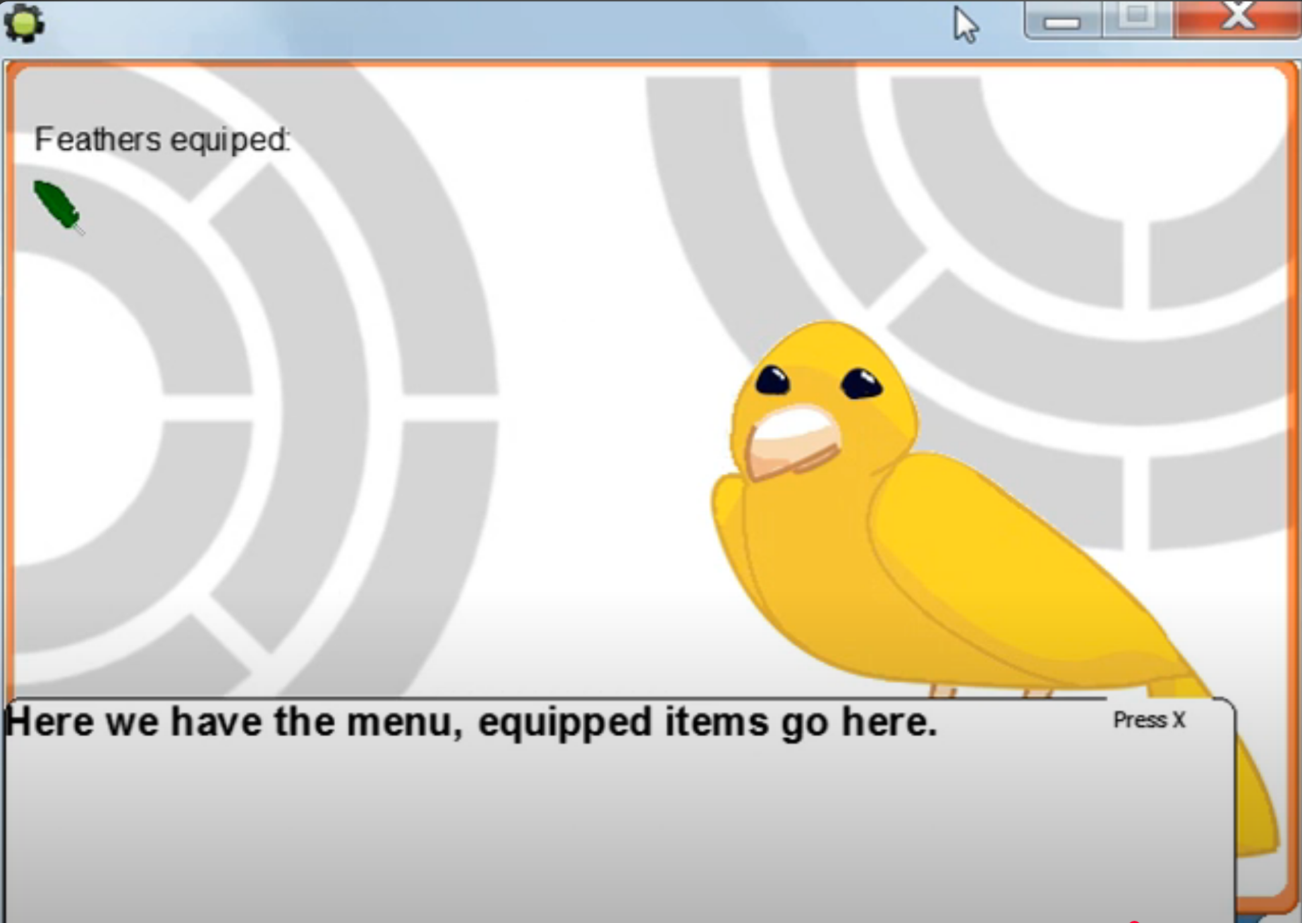 Bird talking to you on an equipment screen